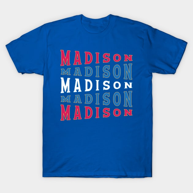 NATIONAL TEXT ART USA MADISON T-Shirt by LAVA-ROMA-NOVA